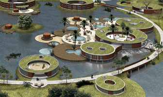 Proyecto Parque Termal Dolores (Dolores, Pcia. Buenos Aires, Argentina) - Estudio ZIM y Estudio PMA (1&ordm; Premio en concurso)