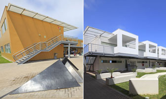 Pabell&oacute;n J de la Universidad Cient&iacute;fica del Sur (Villa El Salvador, Lima, Per&uacute;) - Gomez de la Torre y Guerrero Arqs.