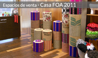 Espacios Nº 24 (Amalio Russo), Nº 28 (Jacarandá Cupcakes), Nº 29 (Frutos de diseño), Nº 30 (Tienda Paraiso), Nº 31 (La Kermesse) y Nº 32 (La nobleza de los materiales) (Casa FOA 2011, Mercado de Diseño)