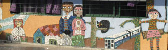 Weber inauguró un mural artístico en la Escuela Nº 99 de Morón