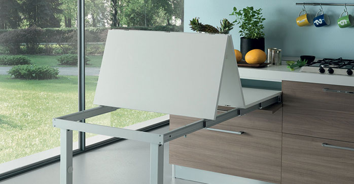 Sistemas de mesas para ahorrar espacio, sin perder confort y funcionalidad