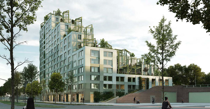 Viviendas Kop Dakpark / INBO + h3o